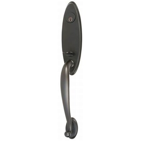 Emtek Flat Black Handleset 4411BAUS19RH 4411BAUS19RH
